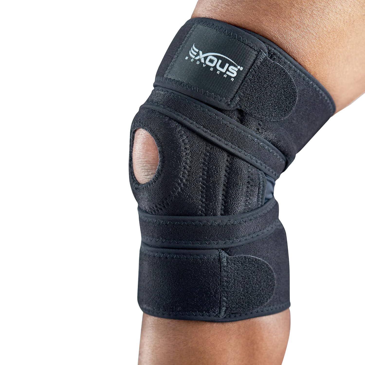 EXOUS Bodygear Knee Brace for Arthritis Pain, Adjustable Wraparound Support