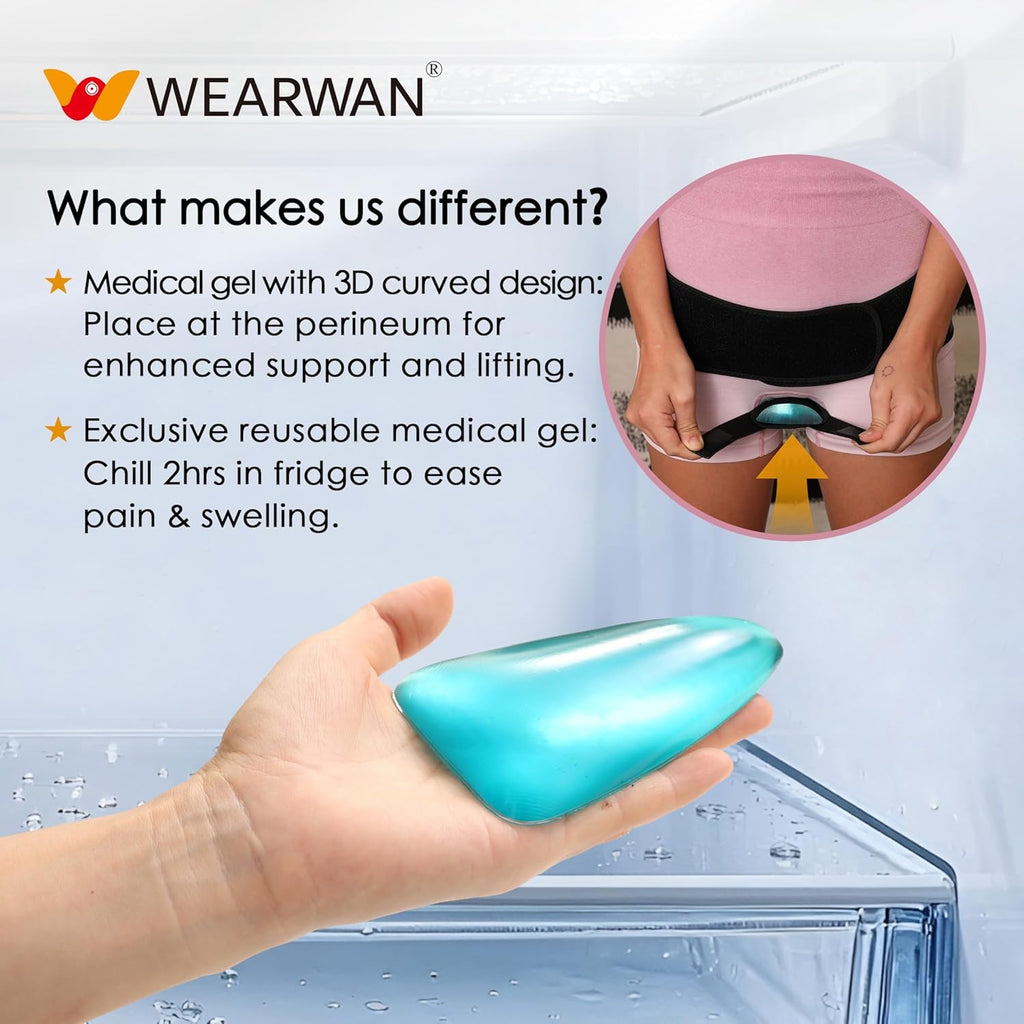 WEARWAN Pelvic Support Belt for Pregnancy and Postpartum, Prolapse & Vulvar Varicosities

