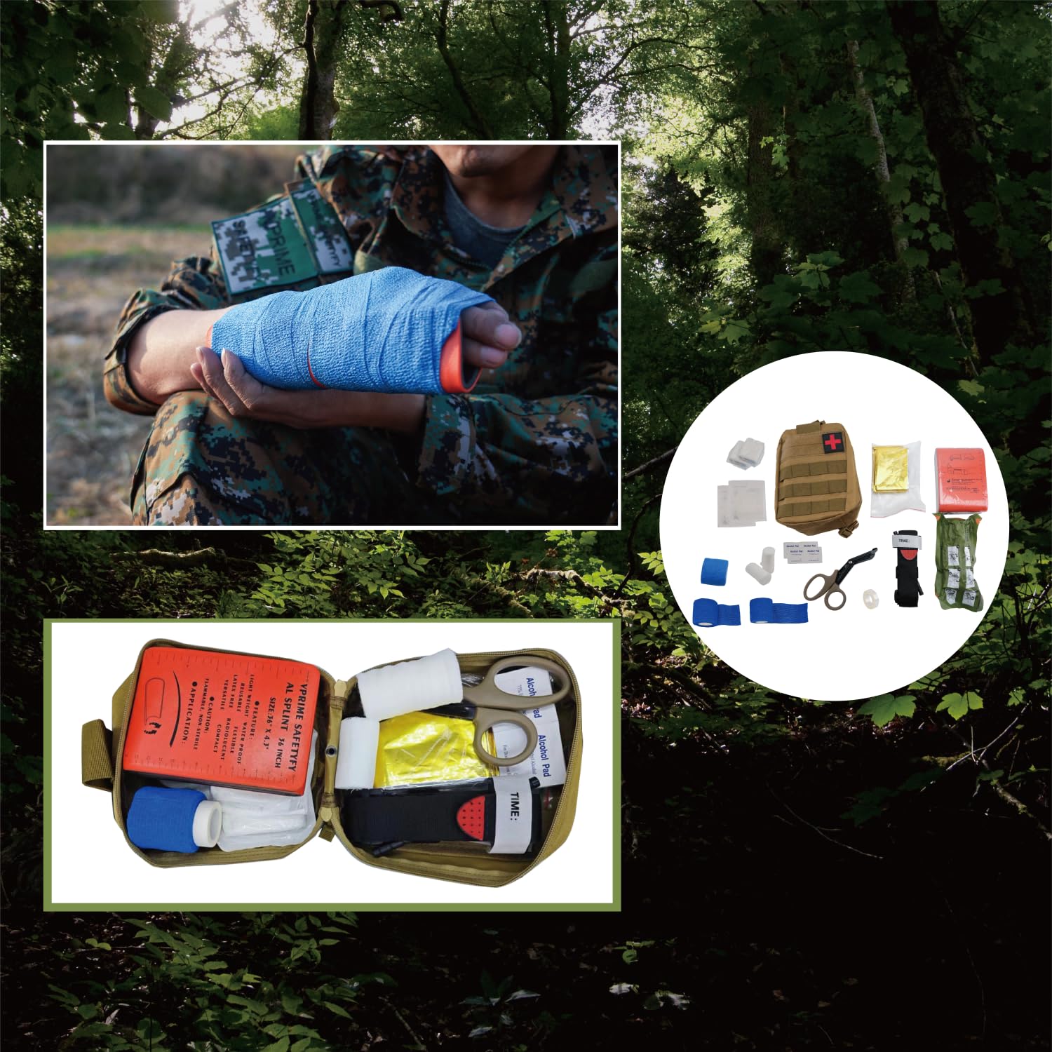Vprime Safetyfy First Aid Aluminum Immobilizer Brace, Waterproof Foam, Translucent

