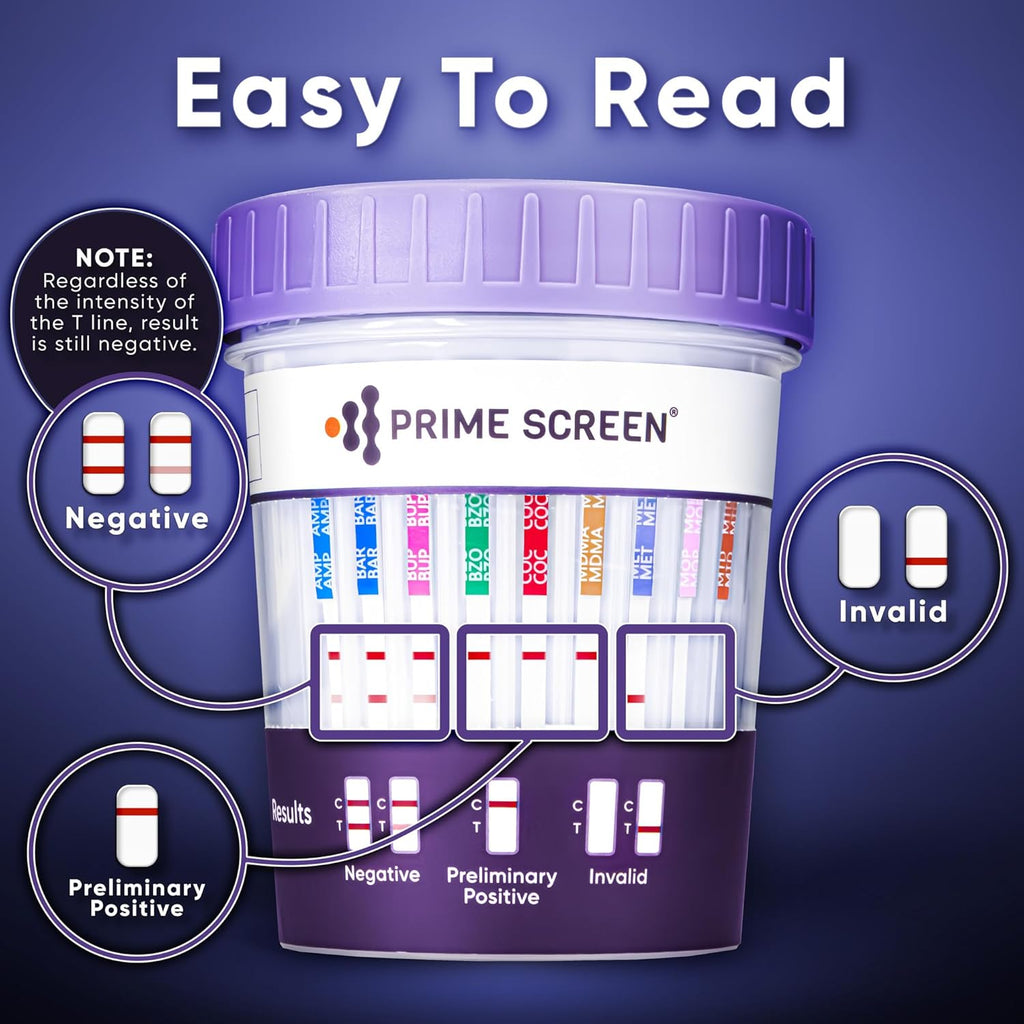 Prime Screen 14 Panel Urine Drug Test Cup for Instant Drug Screening

