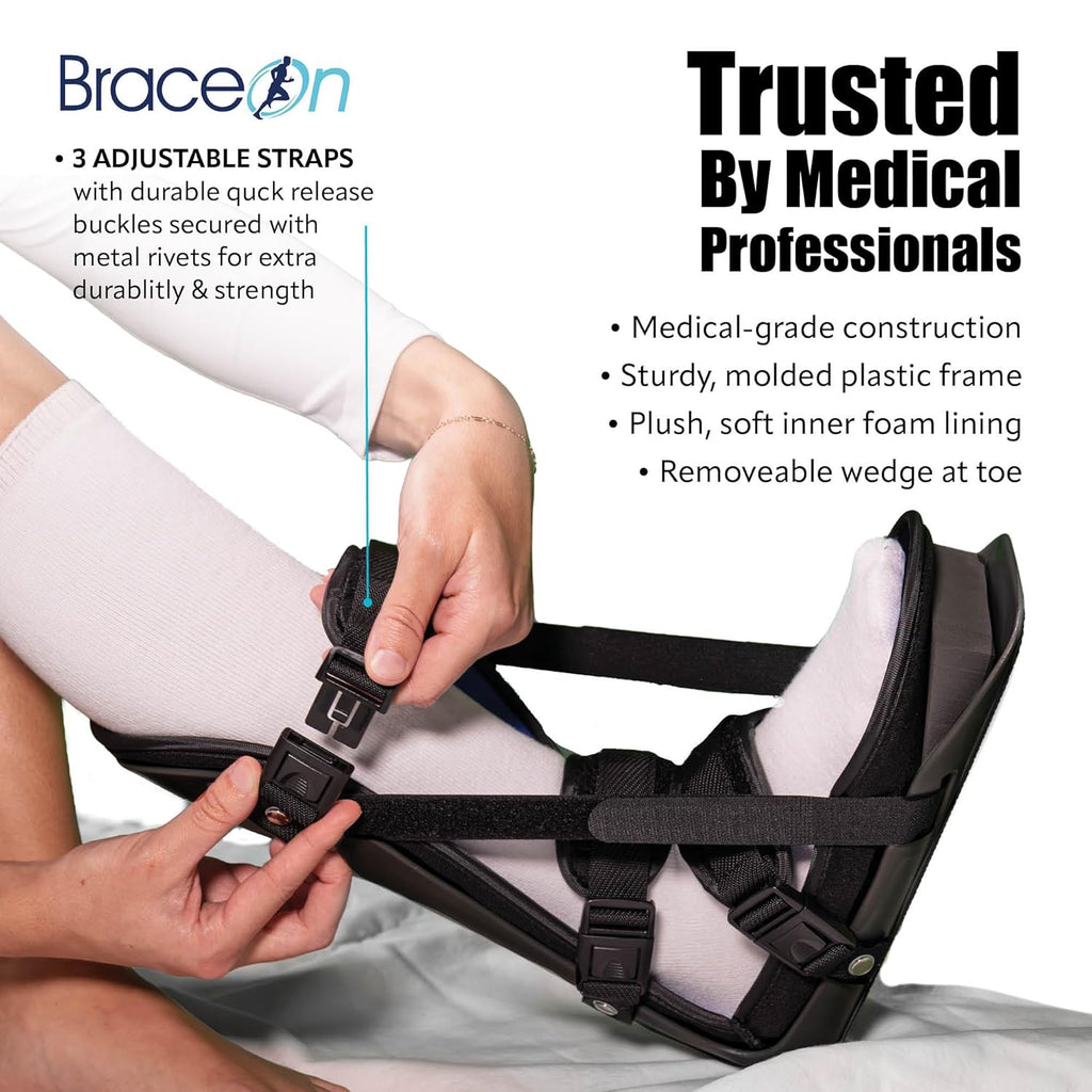 Kids Adjustable Night Splint for Plantar Fasciitis, Achilles, Heel Spur Foot Brace

