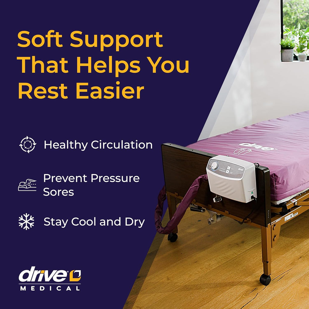 Drive Medical Med-Aire Low Air Loss Mattress Replacement System, Alternating Pressure

