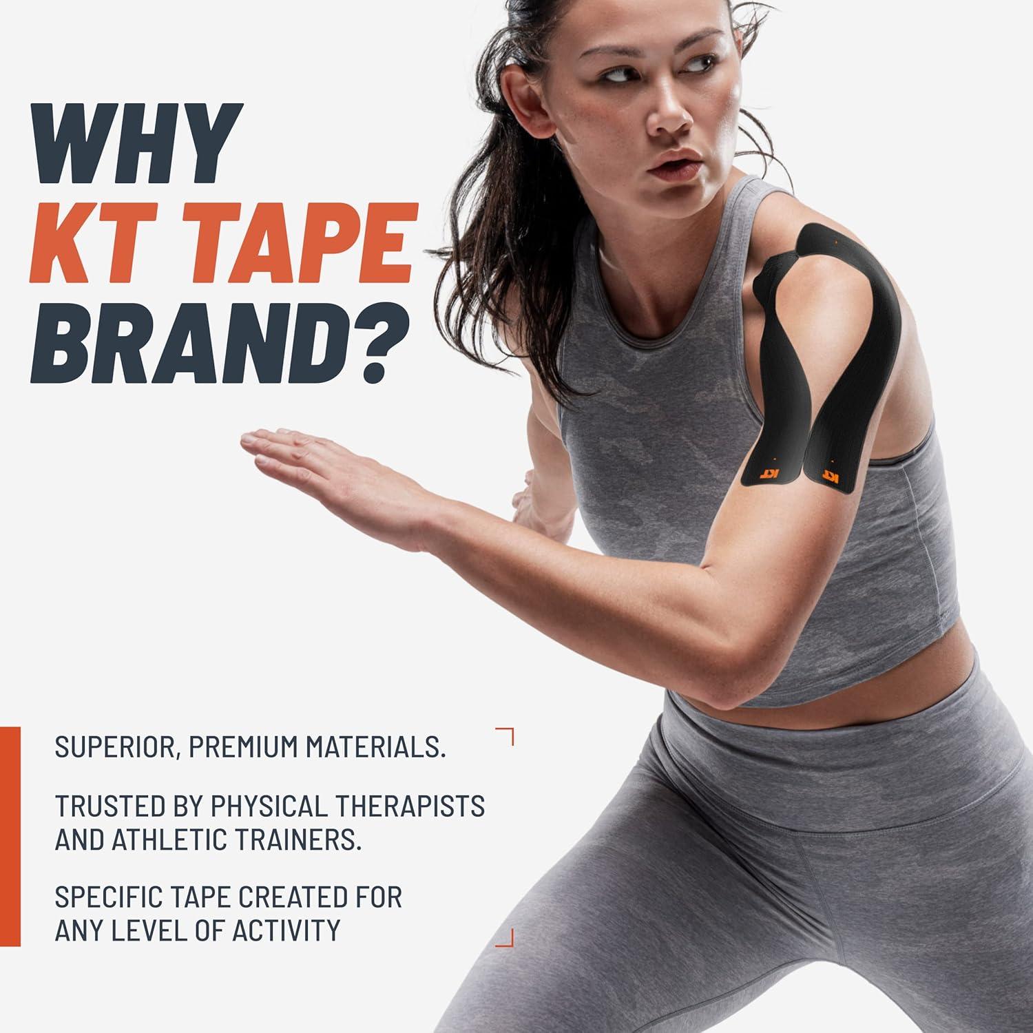 KT Tape Original Cotton Elastic Kinesiology Athletic Tape, 150 Precut 10" Strips

