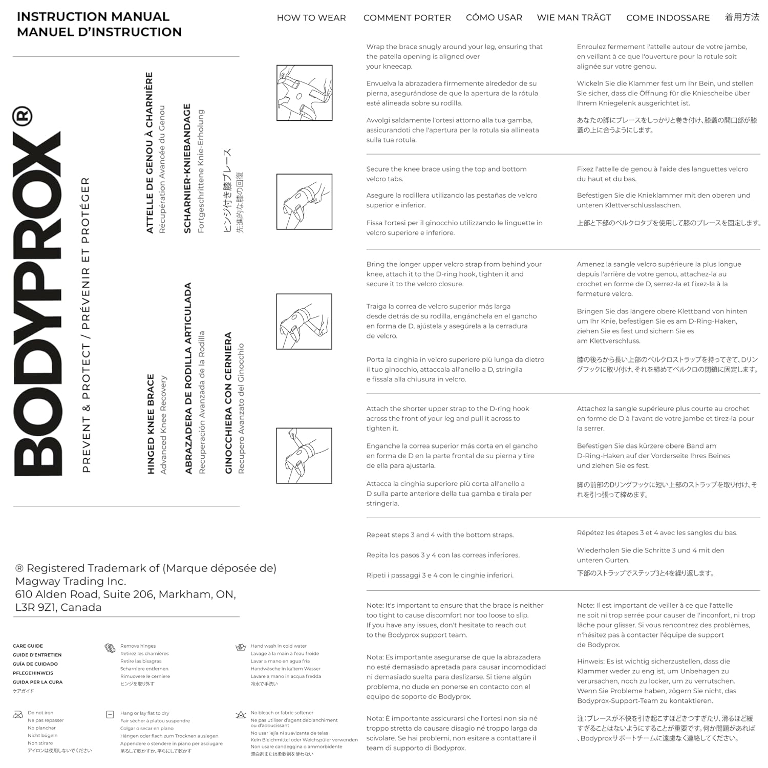 Bodyprox Hinged Knee Brace with Aluminum Hinges for ACL Meniscus Support

