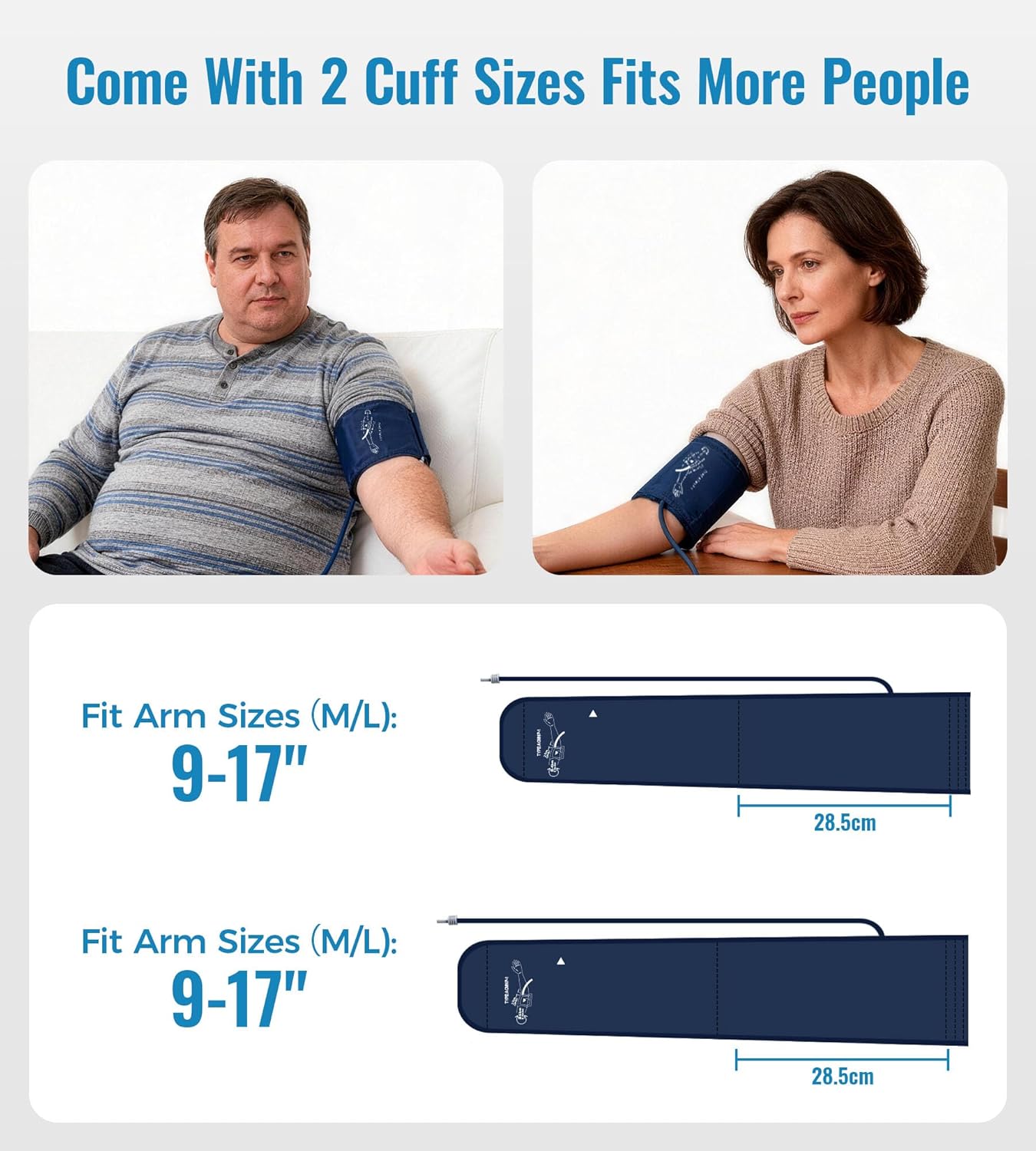 SEMKAP Auto Upper Arm Blood Pressure Monitor with Large LED Display and Voice

