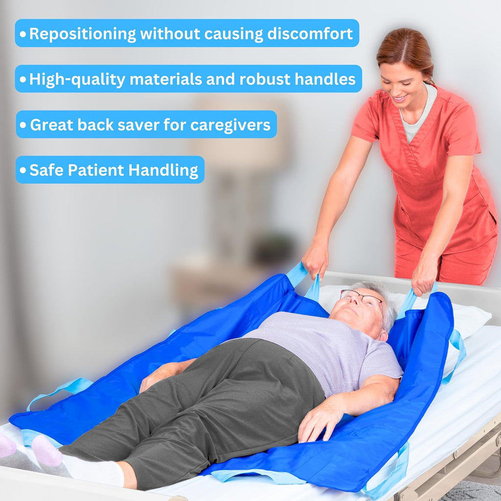 EYRA Bed Positioning Pad with Reinforced Handles for Patient Transfers 40 x 48 in

