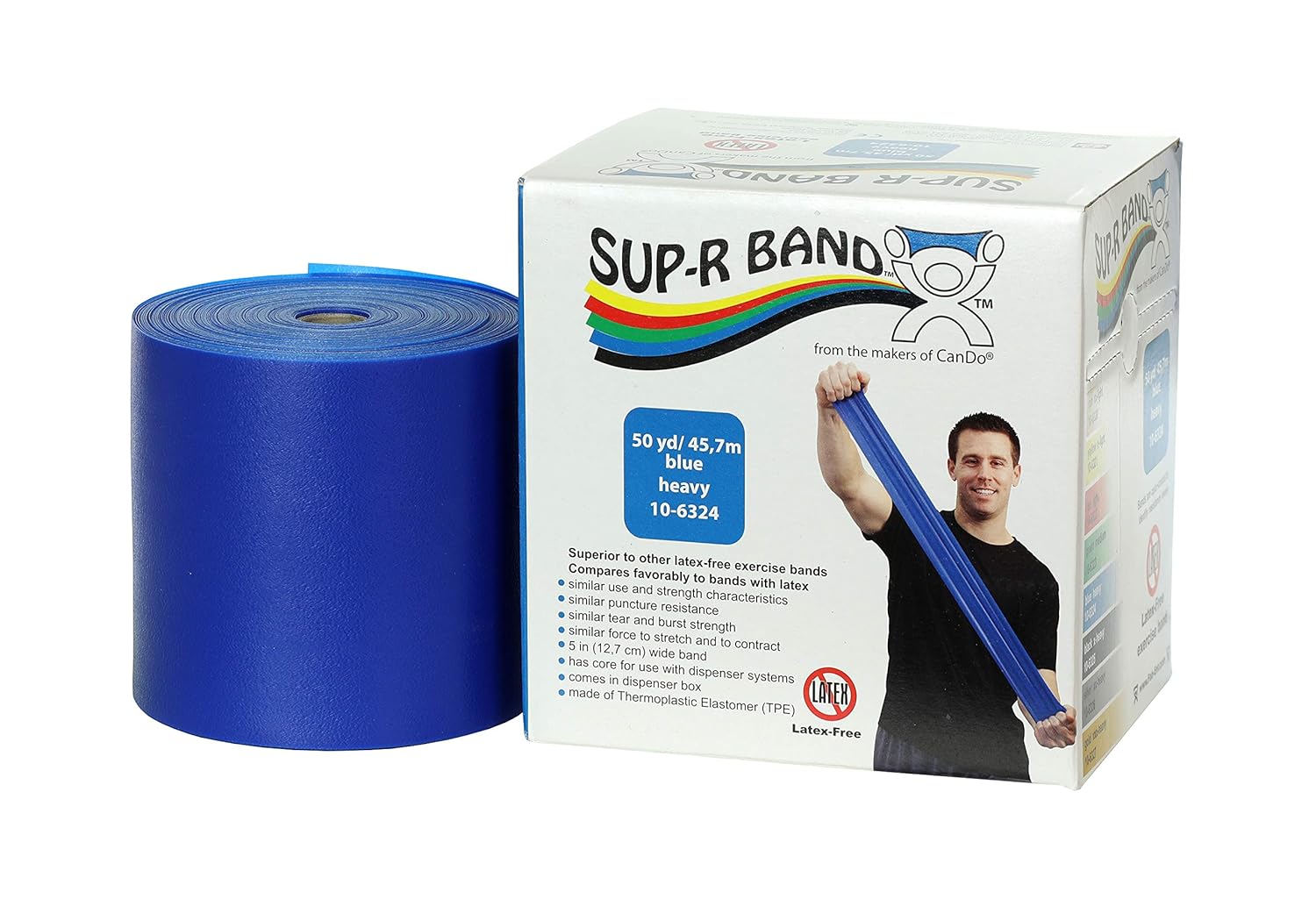 CanDo Sup-R Latex-Free Exercise Band Roll for Dispenser Systems


