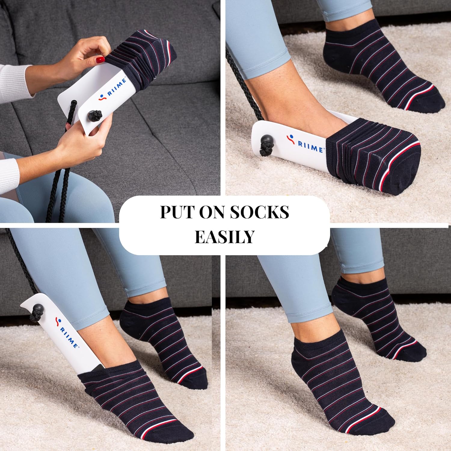 SOKELP Soft Touch Sock Aid Device for Easy Socks and Compression Stockings

