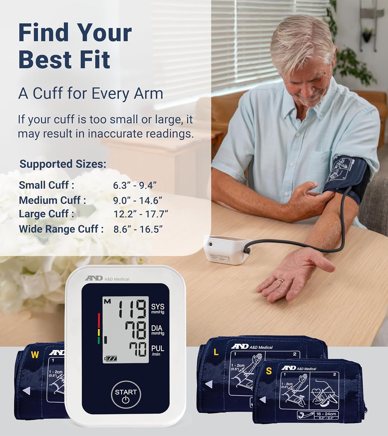 A&D Medical UA-651 Upper Arm Blood Pressure Monitor for Home Use

