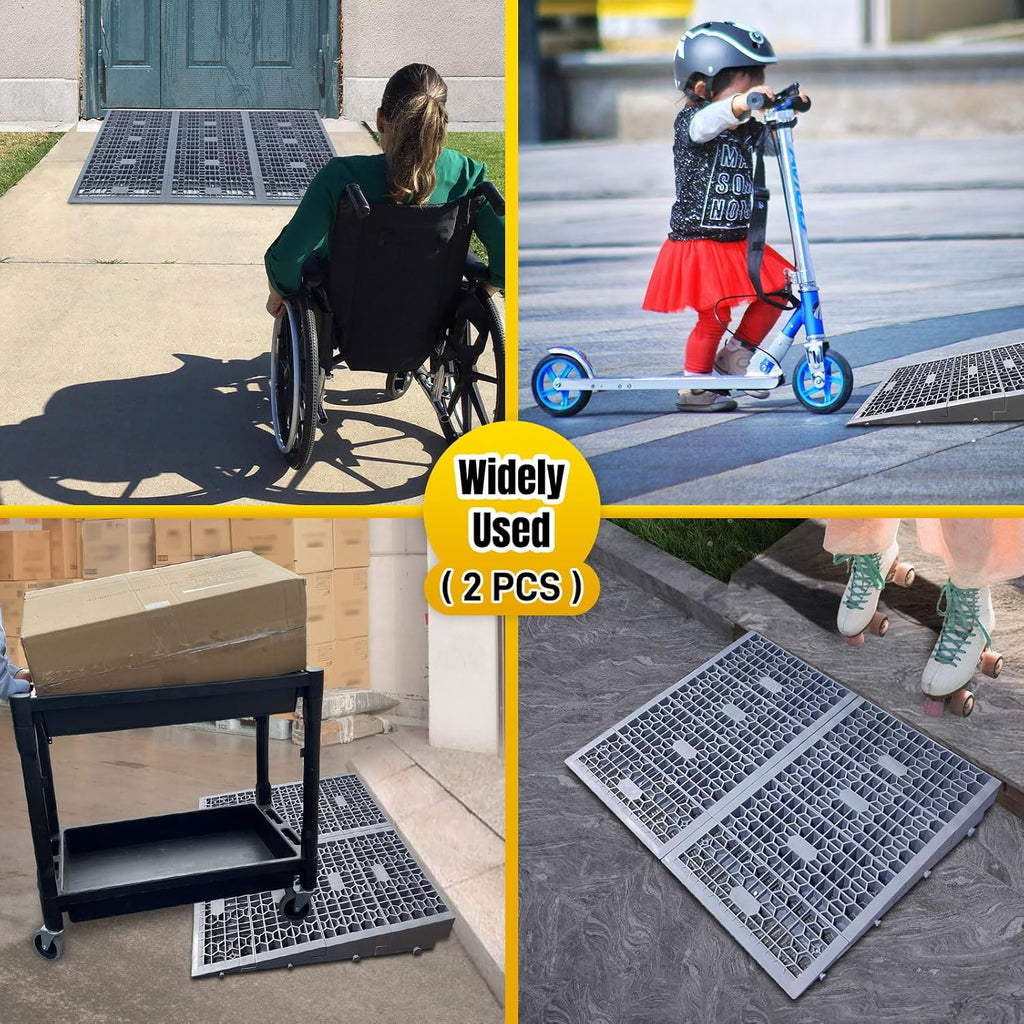 HOXWELL Modular Threshold Ramp for Doorways, Wheelchair and Car Access, 3000 lb


