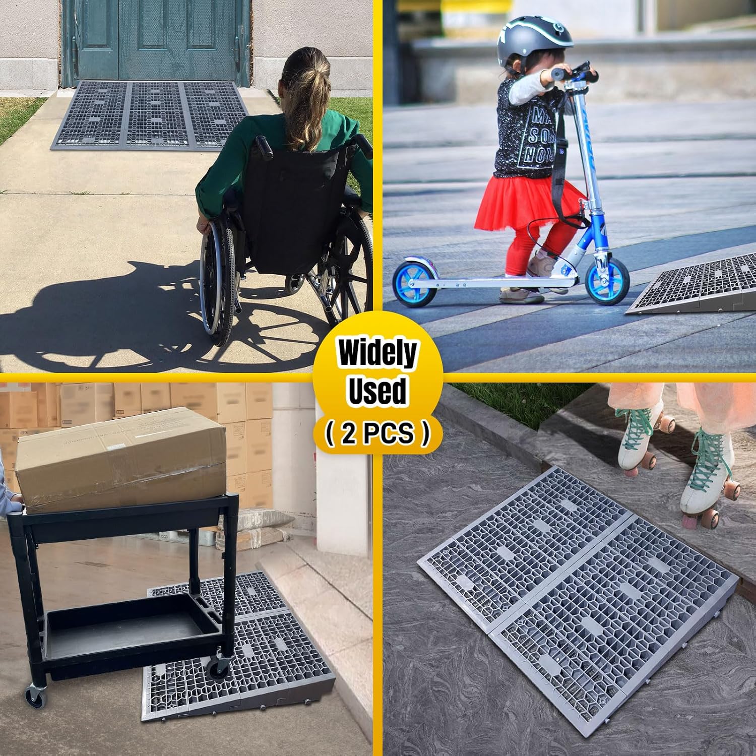 HOXWELL Modular Threshold Ramp for Doorways, Wheelchair and Car Access, 3000 lb

