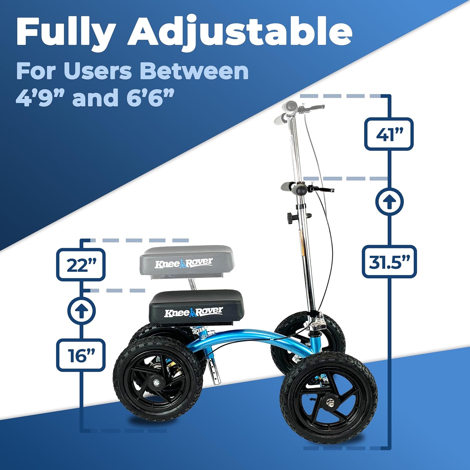 All-Terrain Quad Leg Mobility Scooter for Foot and Ankle Surgery Recovery

