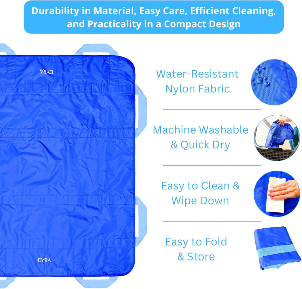 EYRA Bed Positioning Pad with Reinforced Handles for Patient Transfers 40 x 48 in


