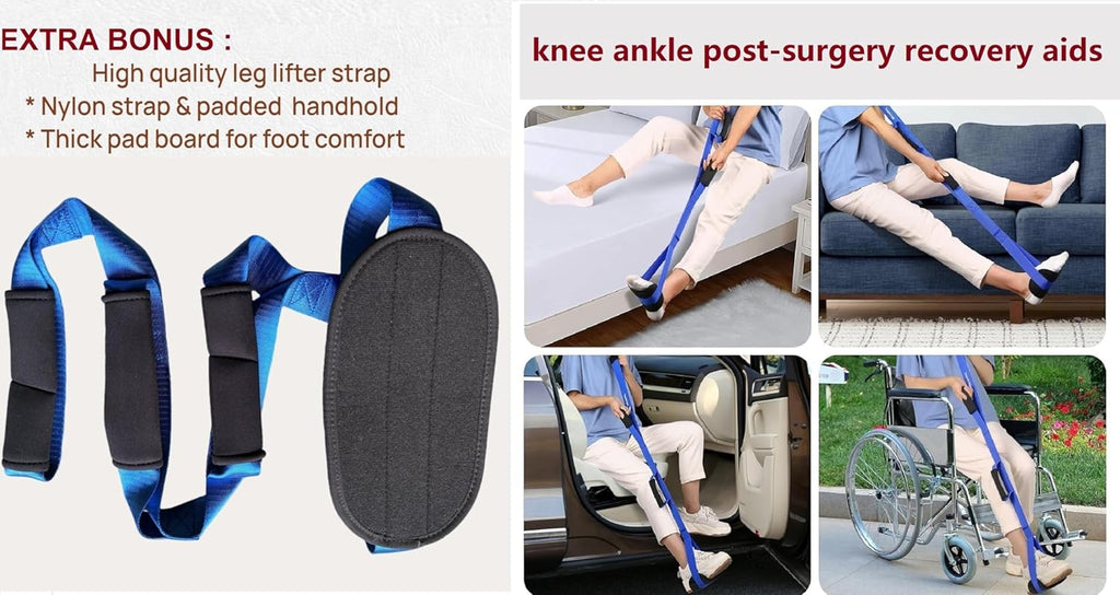 Bed Blanket Lifter Foot Bed Cradle Adjustable Height Carbon Steel Leg Recovery Strap

