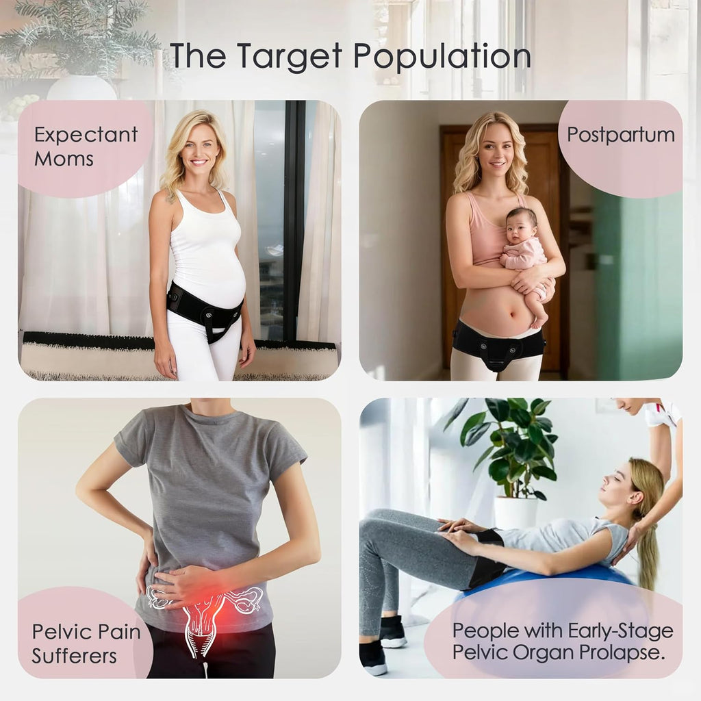 WEARWAN Pelvic Support Belt for Pregnancy and Postpartum, Prolapse & Vulvar Varicosities

