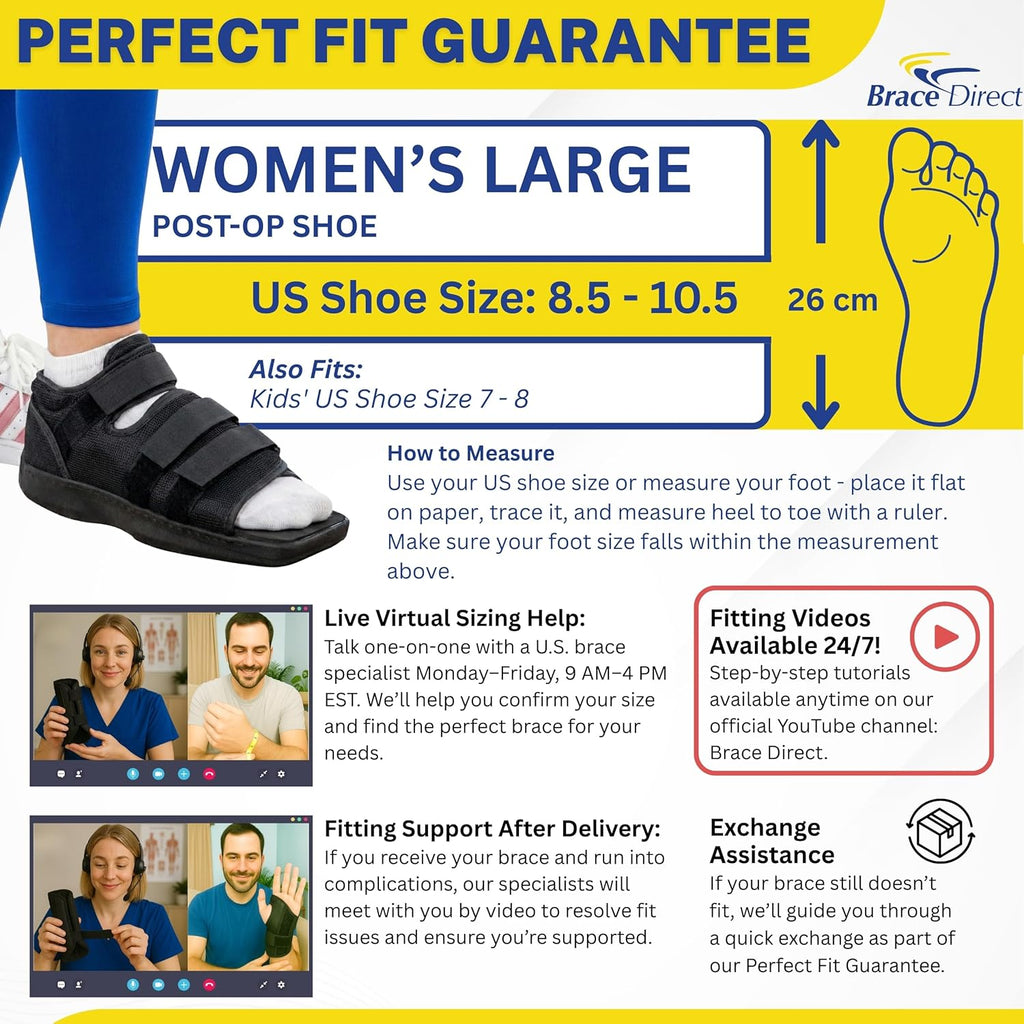 Brace Direct Post-Op Shoe Medical Foot Brace Orthopedic Walking Immobilizer L3260


