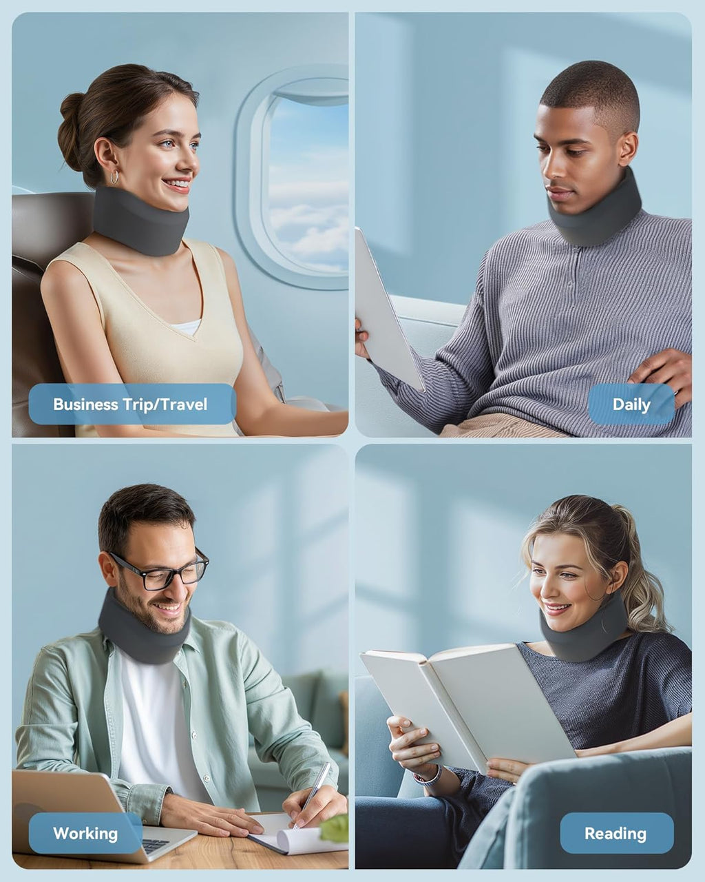Cervical Neck Brace for Sleeping, Soft Support for Neck Pain Relief and Alignment

