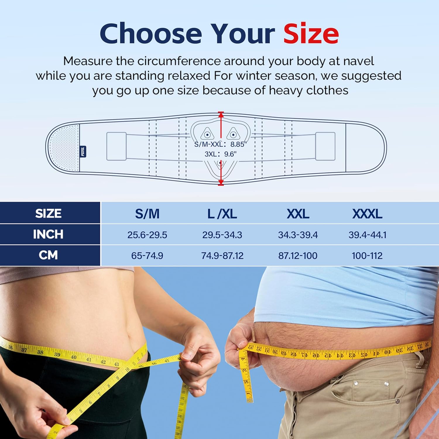FEATOL Back Brace for Men Lumbar Support Belt Adjustable Straps, Removable Lumbar Insert

