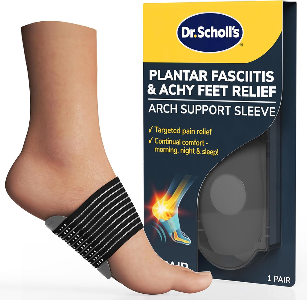 Dr. Scholl's Plantar Fasciitis Arch Support Sleeve, Cushioned Compression Band

