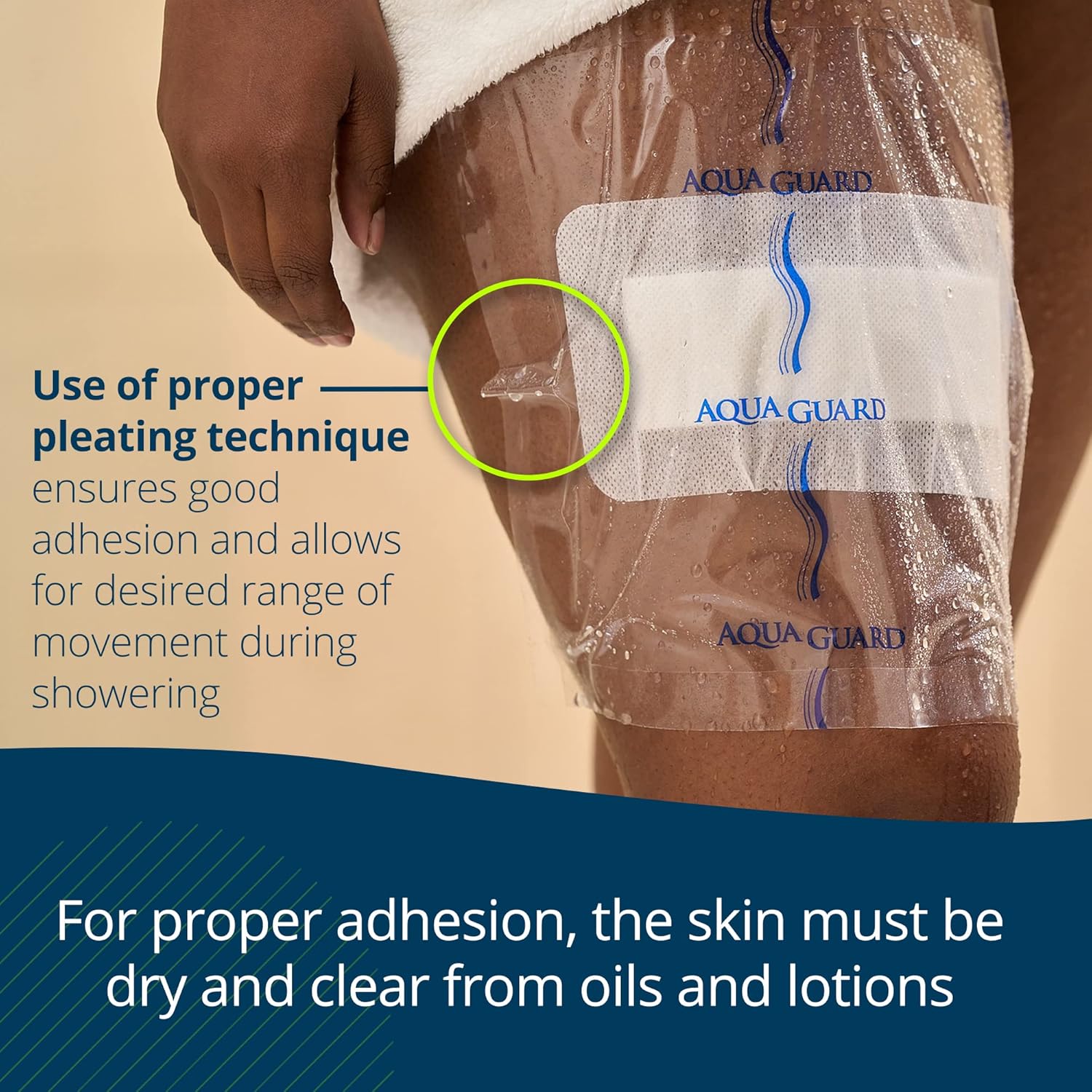 TIDI AquaGuard self-adhesive waterproof moisture barrier for shower wound dressing

