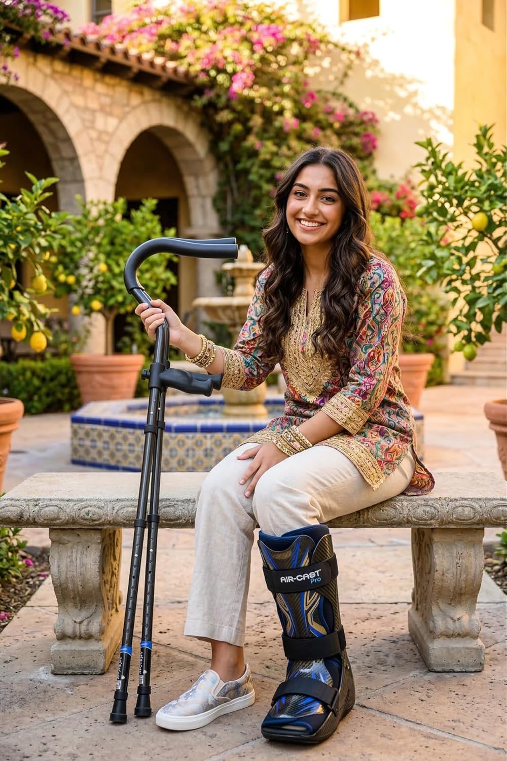 in-Motion Pro Foldable Crutches with Ergonomic Handles and Articulating Tips

