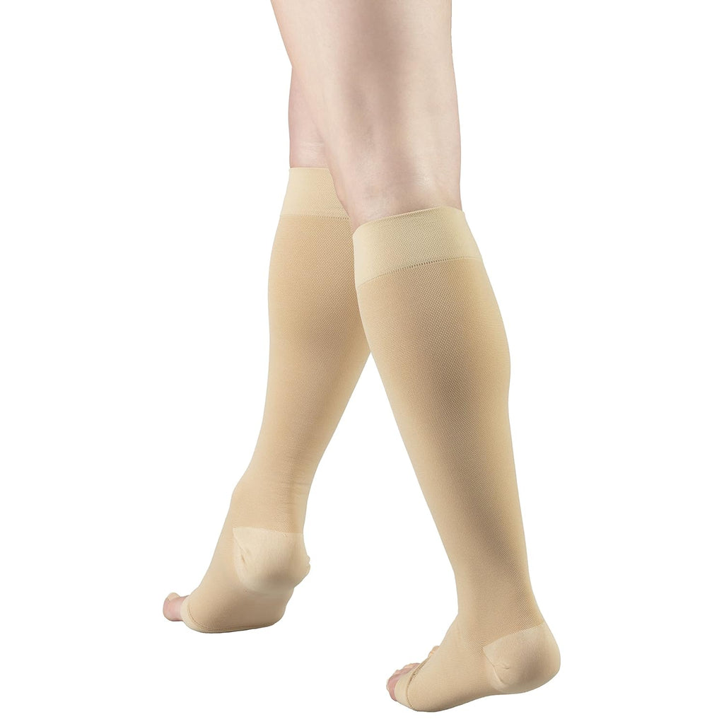 Truform 20-30 mmHg Knee High Open Toe Compression Stockings, Unisex

