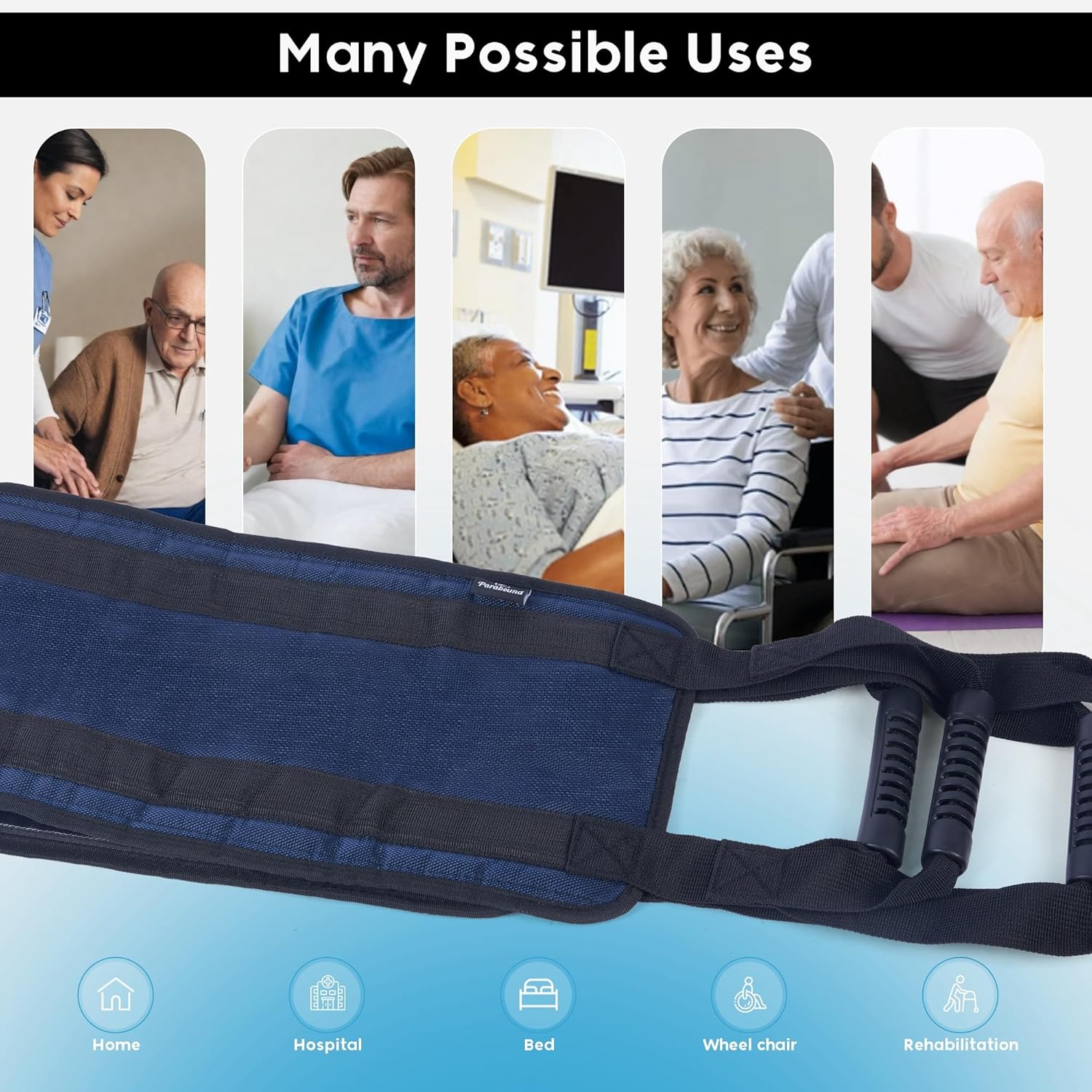 Parabound Transfer Sling Lift Assist for Seniors and Disabled, Patient Lift Strap

