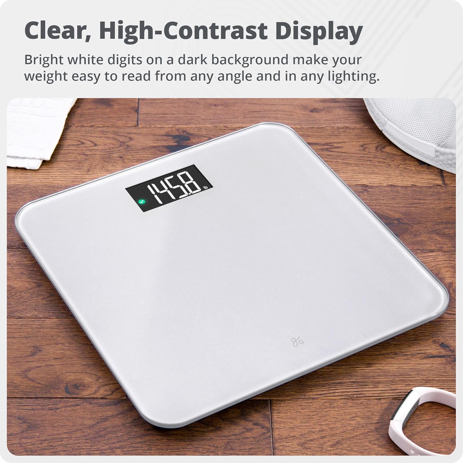 Greater Goods AccuCheck Digital Body Weight Device with Backlit Display, 400 lb Capacity

