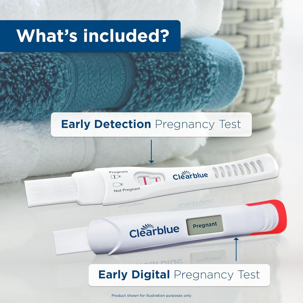 Clearblue Early Pregnancy Test Kit with Digital Results and hCG Tests, At-Home

