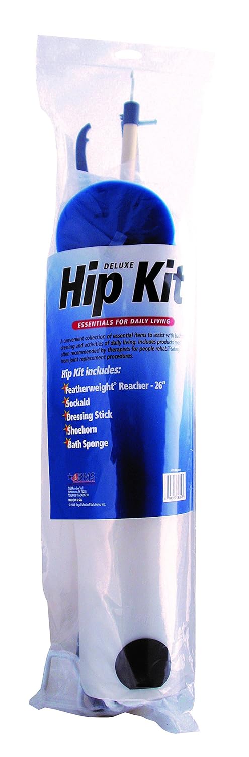 RMS Hip Kit Daily Living Aids Reacher Sock Aid Dressing Stick Bath Sponge Shoe Horn

