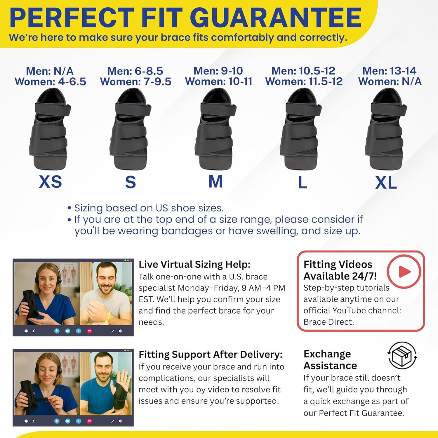Brace Direct Square Toe Deluxe Post-Op Shoe for Orthopedic Recovery and Fractures


