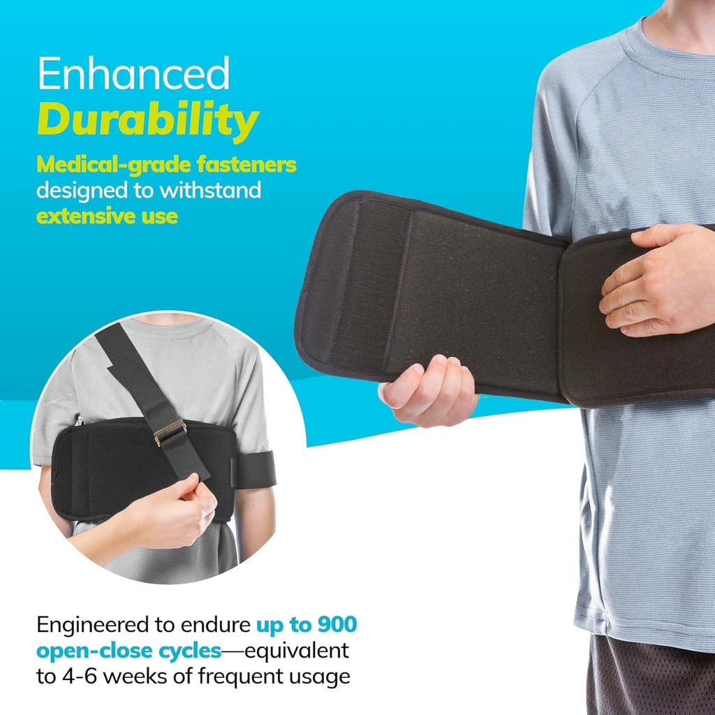 BraceAbility Pediatric Shoulder Immobilizer Arm Sling for Collarbone & Shoulder Injuries

