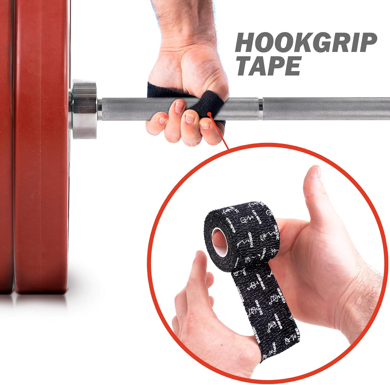 WARM BODY COLD MIND 1.85 in Hook Grip Thumb Tape for Weightlifting

