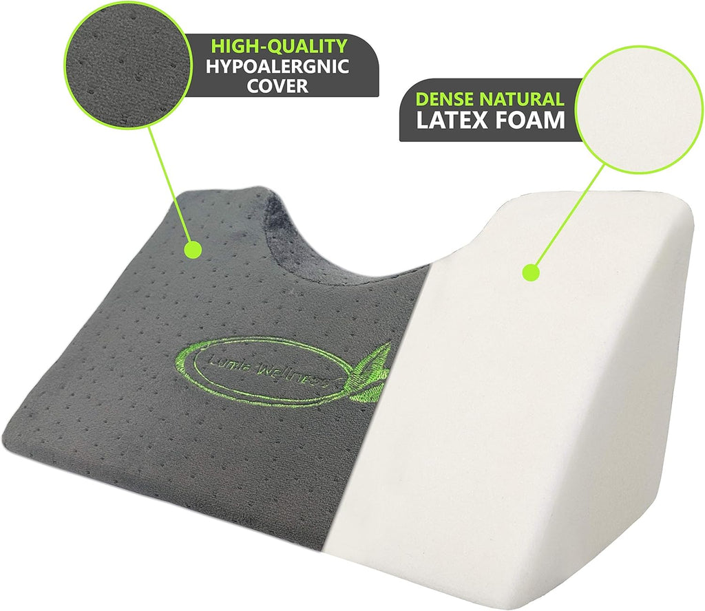 Lumia Wellness Cervical Wedge Pillow for Neck Stretching, Contoured Support

