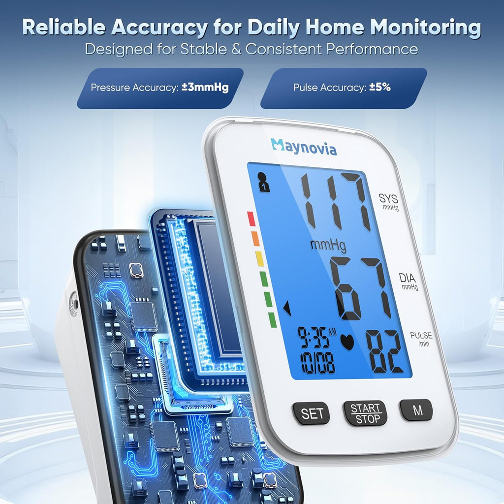 Upper Arm Digital Blood Pressure Monitor with Talking English & Spanish Voice

