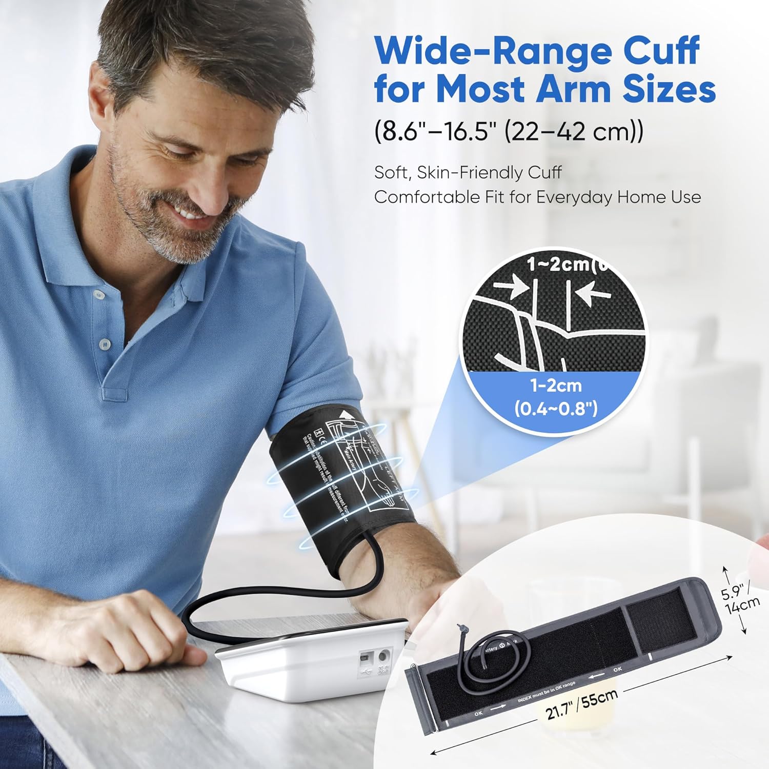 Upper Arm Digital Blood Pressure Monitor with Talking English & Spanish Voice

