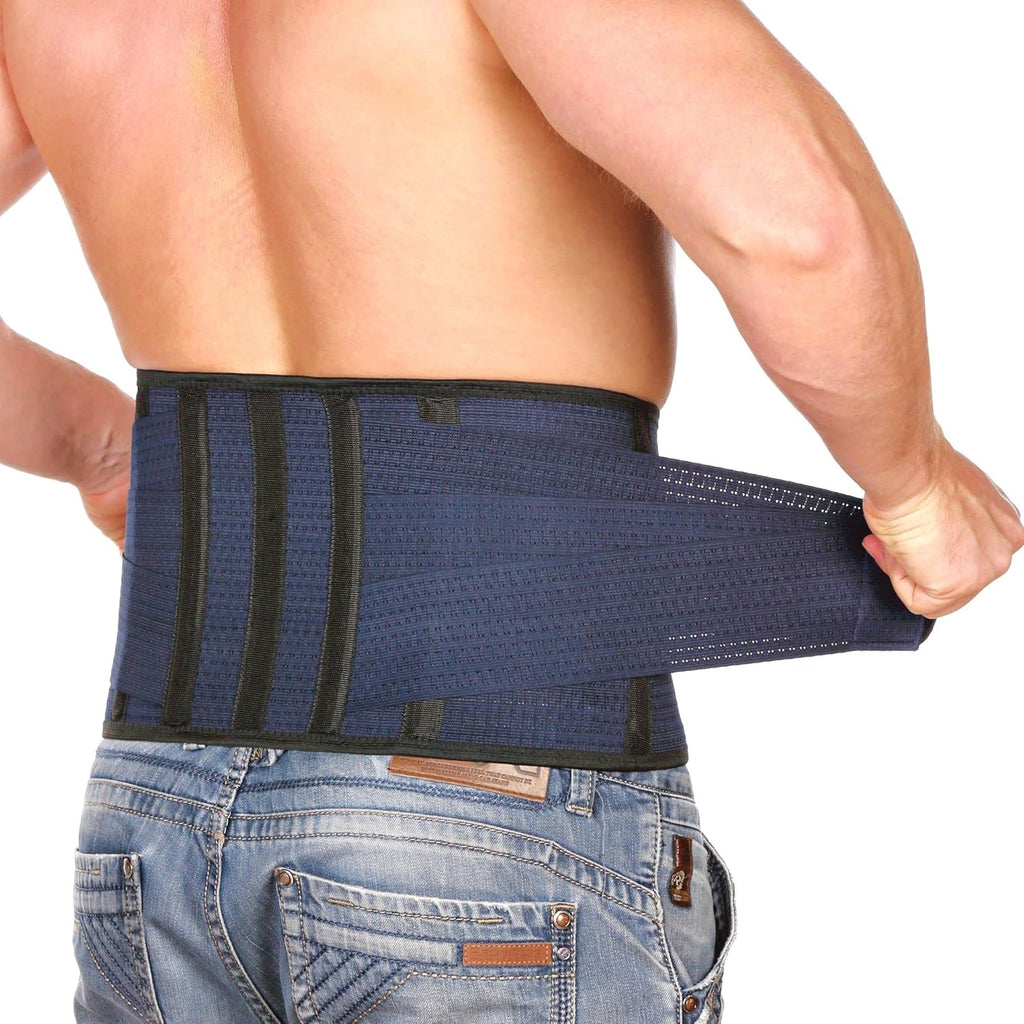 AVESTON Lower Back Brace Adjustable Lumbar Support Belt for Men and Women

