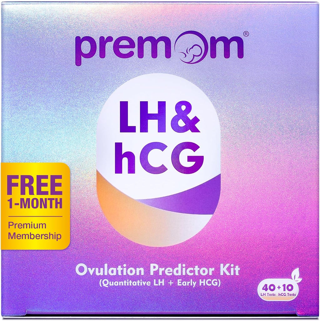 Premom Quantitative Ovulation Predictor Kit: LH Test Strips + hCG Pregnancy Tests

