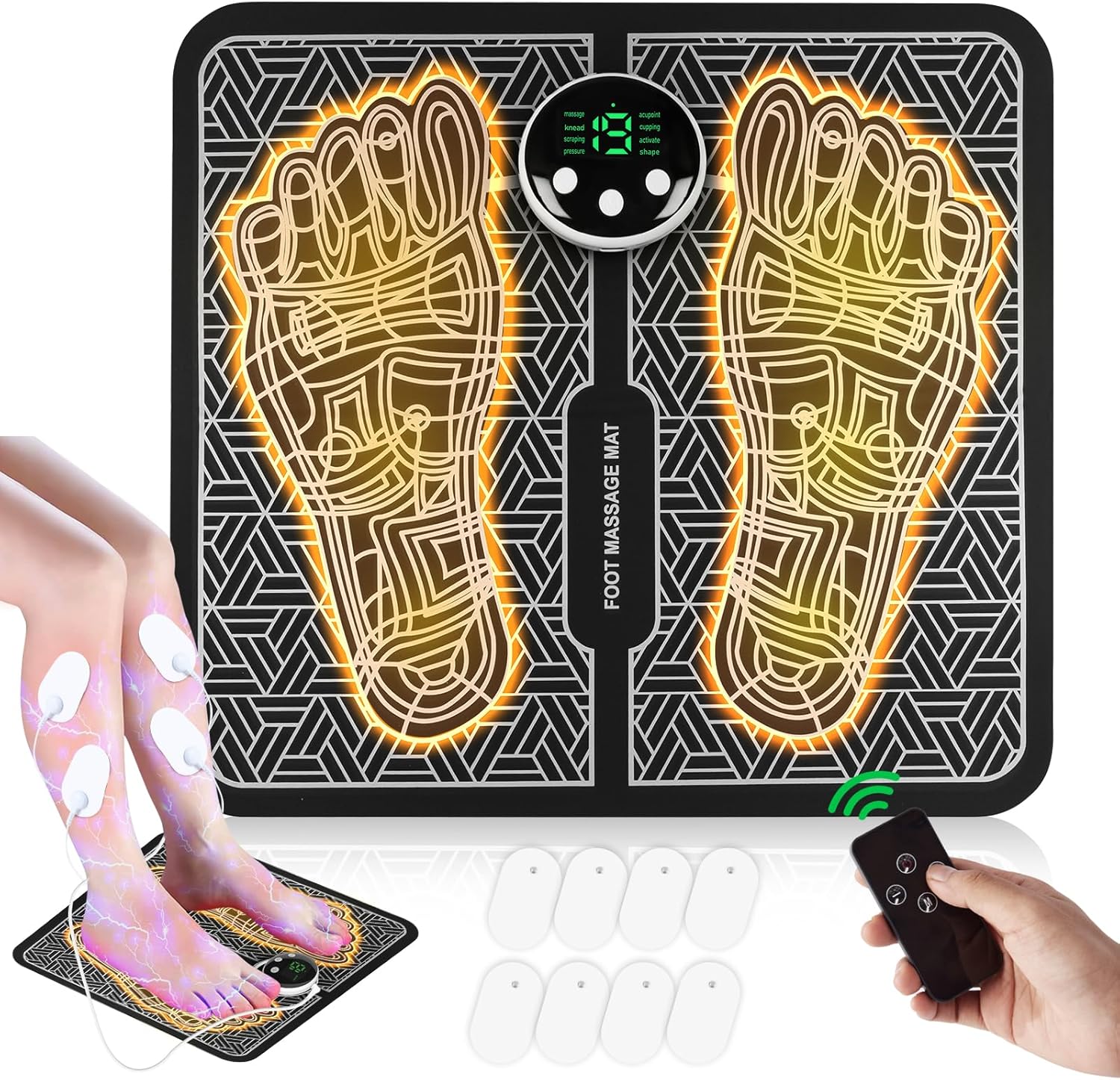 Phixnozar Electric Foot Massager Mat for Feet and Calves

