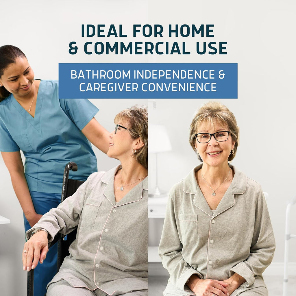 Lunderg Commode Liners with Absorbent Pads, Disposable Bedside Commode Pads

