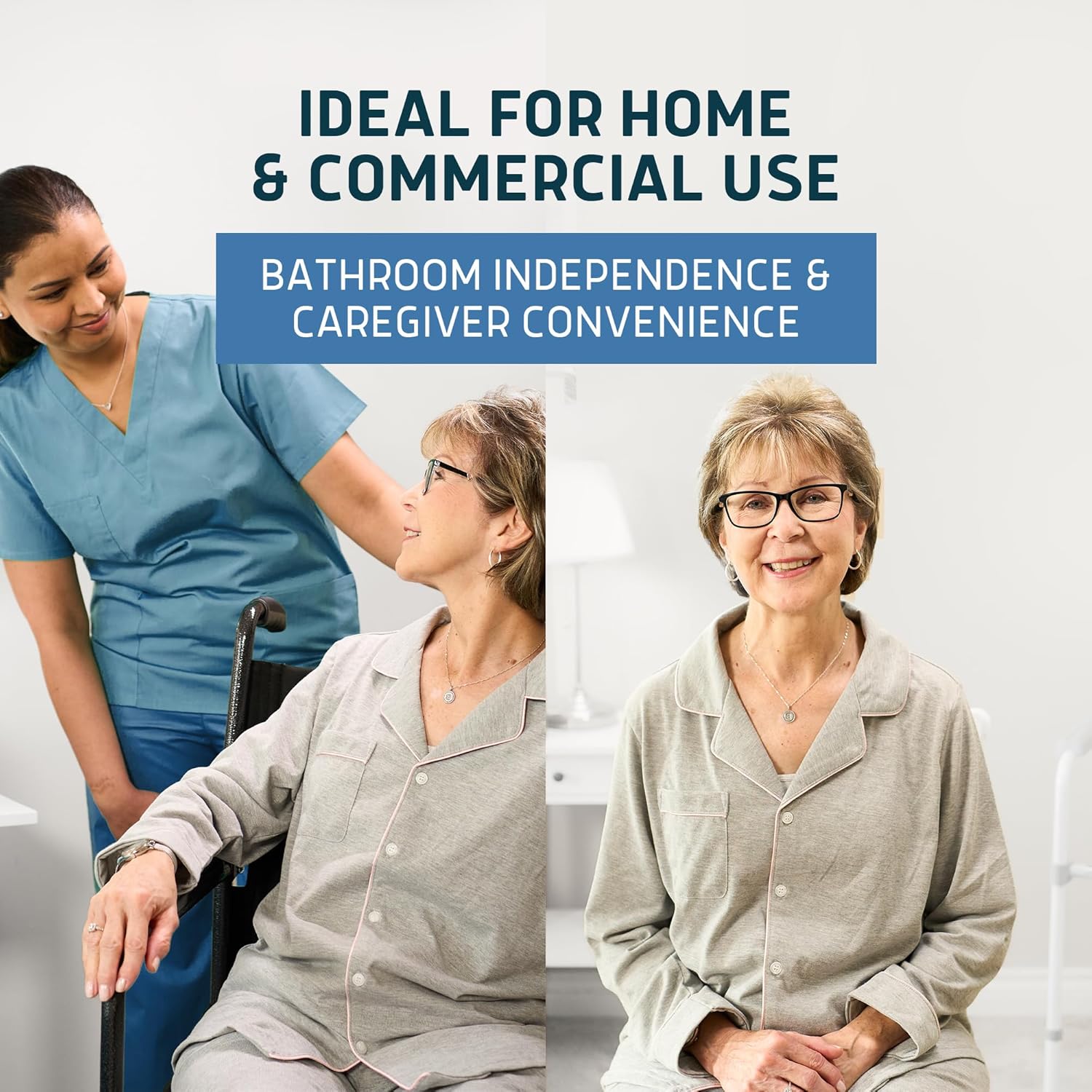 Lunderg Commode Liners with Absorbent Pads, Disposable Bedside Commode Pads

