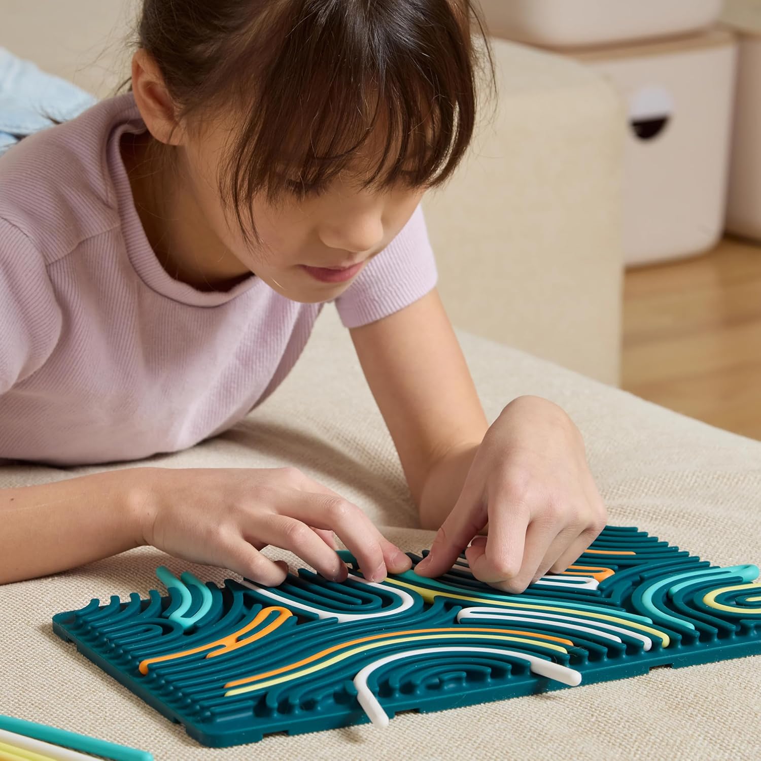 Pushpeel XL Expandable Silicone Sensory Activity Board, Quiet Fidget Toy

