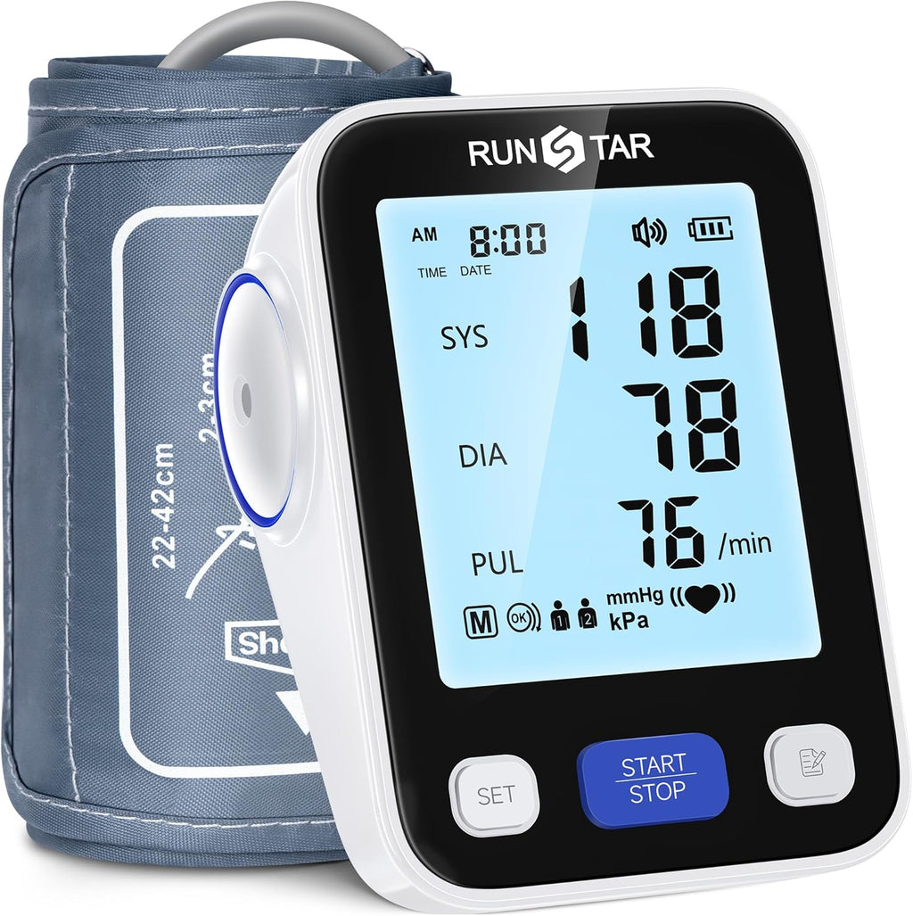RunStar Upper Arm Automatic Digital Blood Pressure Monitor Wide Range Cuff

