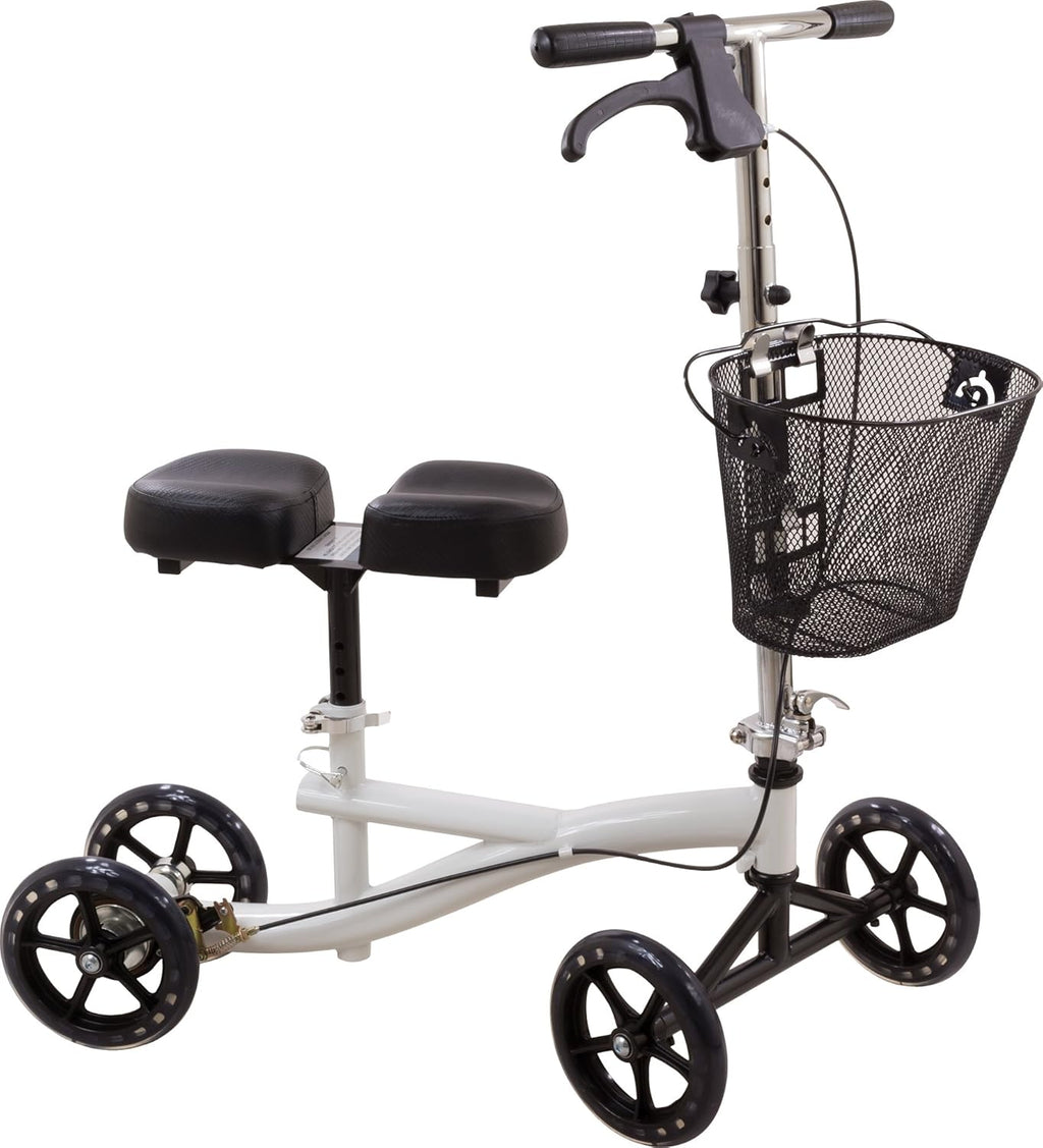 Roscoe Medical Knee Walker Scooter for Adults, Foldable All-Terrain Knee Crutch

