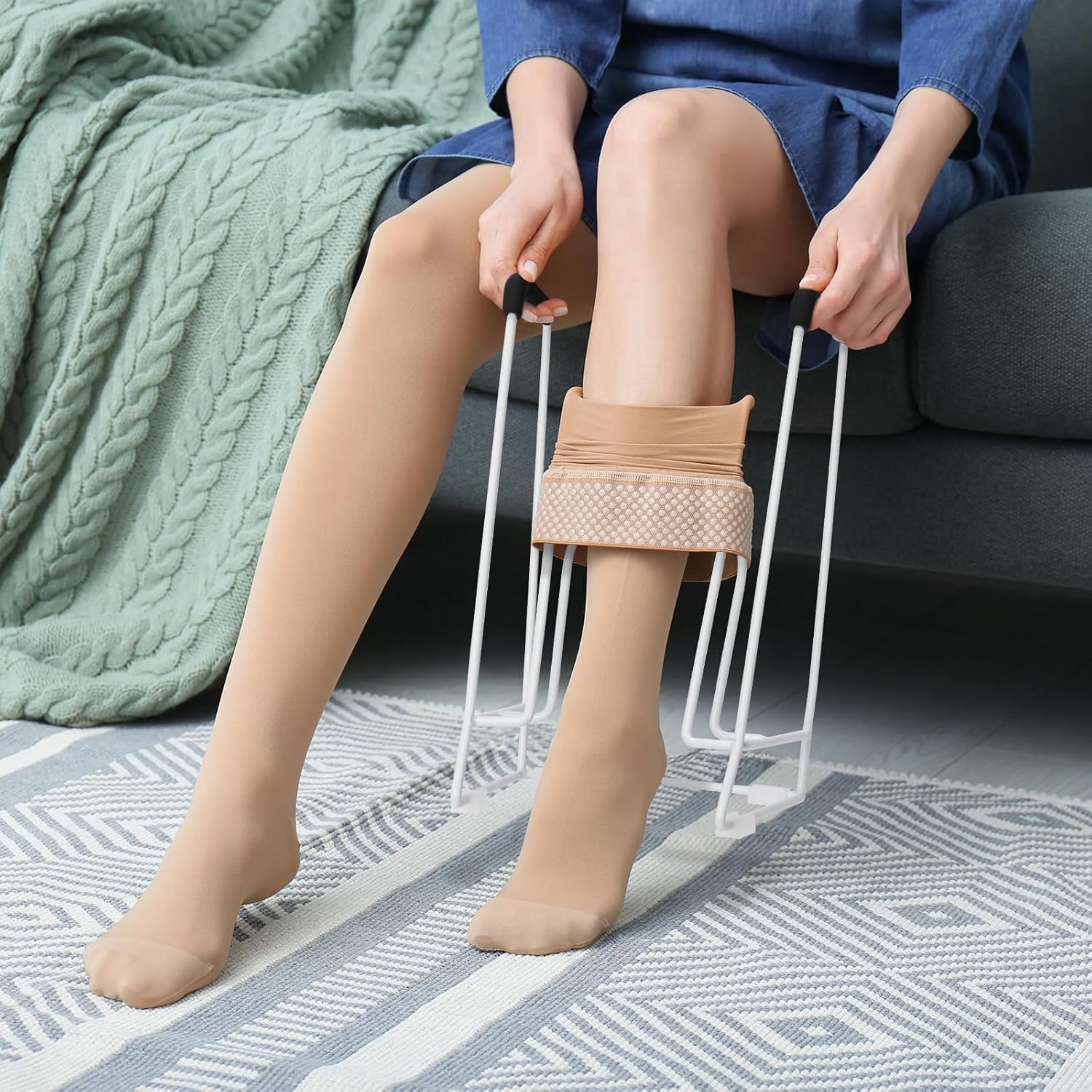 Zipcase Stocking Donner Sock Aid for Compression Stockings, under 18 in

