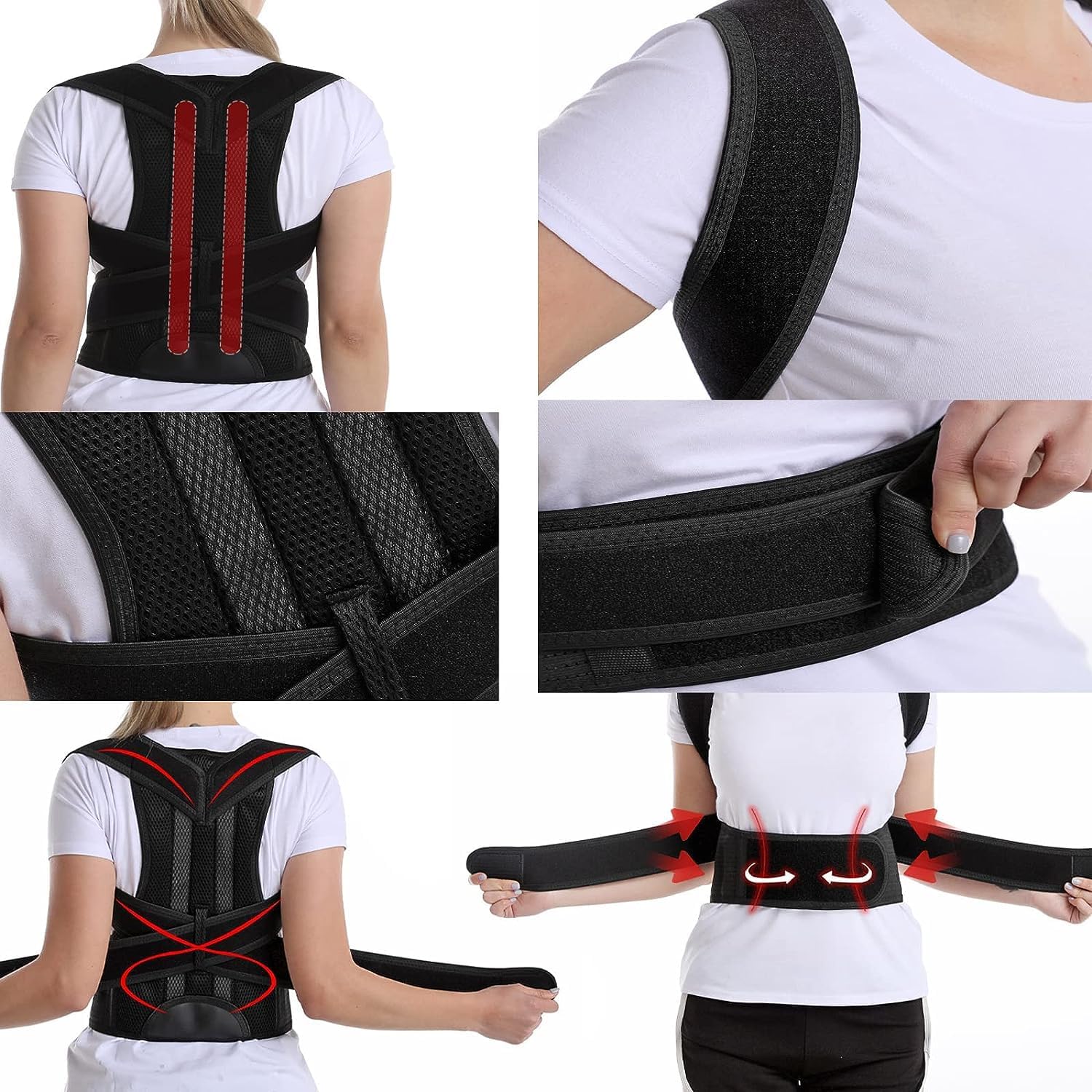 Posture Corrector Adjustable Back Straightener Support Belt for Men and Women

