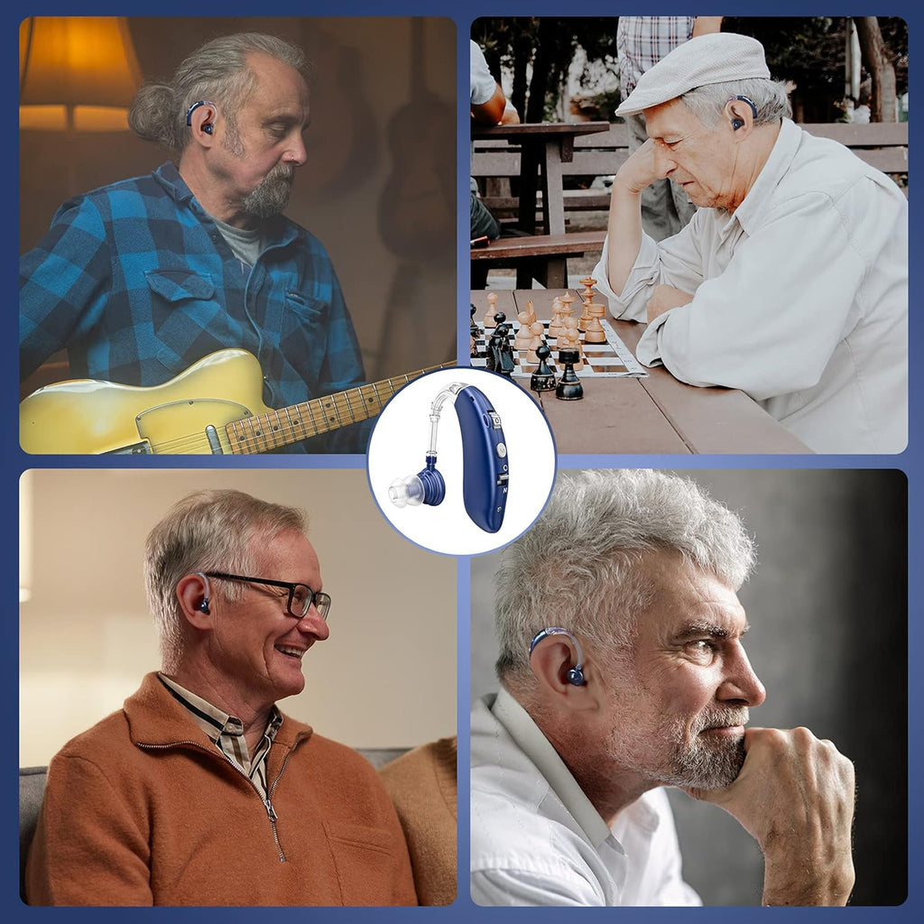 LIGINN Rechargeable Hearing Aid Amplifier for Seniors with Noise Cancelling

