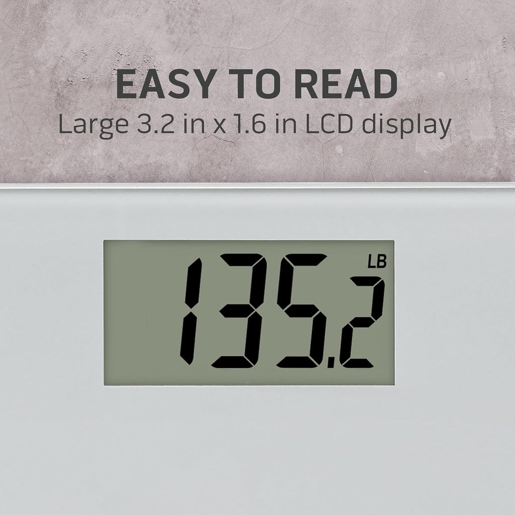 Health o meter Compact Digital Bathroom Scale, 450 lb, 3.2 in LCD, Tempered Platform


