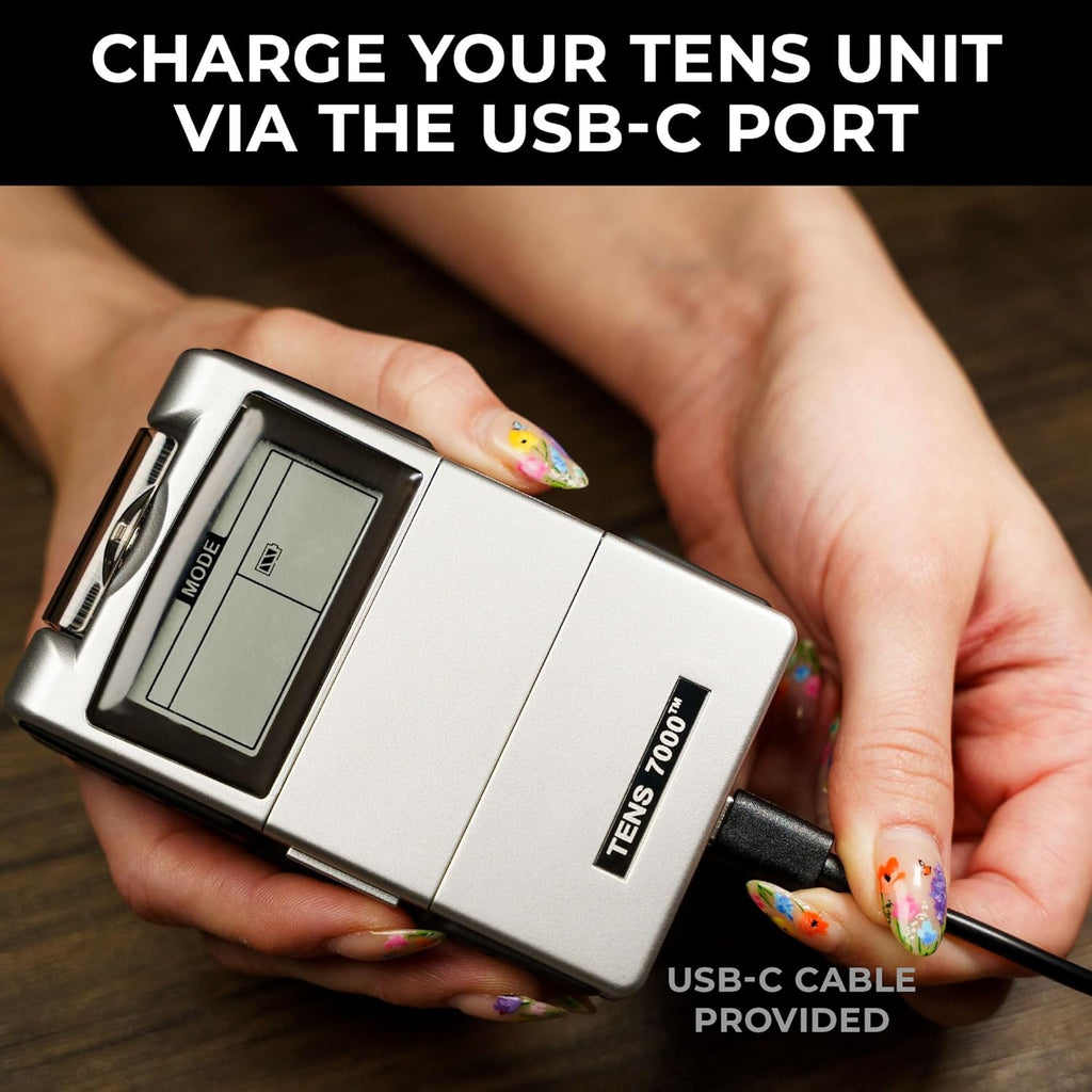 TENS 7000 Rechargeable TENS EMS Muscle Stimulator for Back Pain Relief

