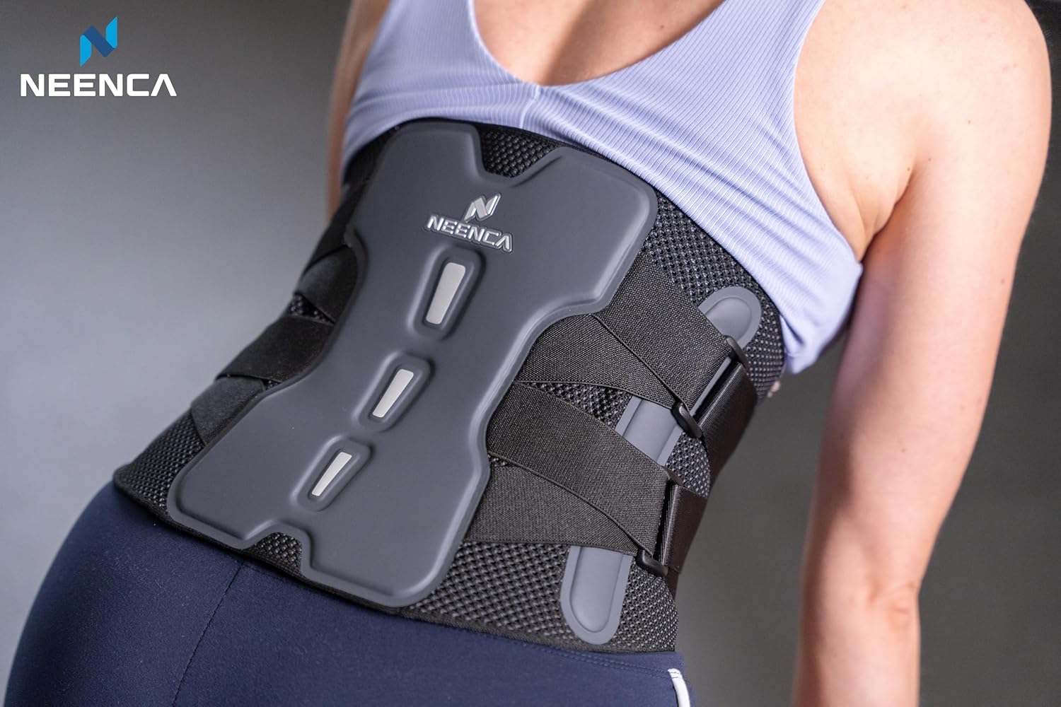 NEENCA Adjustable Lumbar Back Brace Support Belt with Bionic Lumbar Pads

